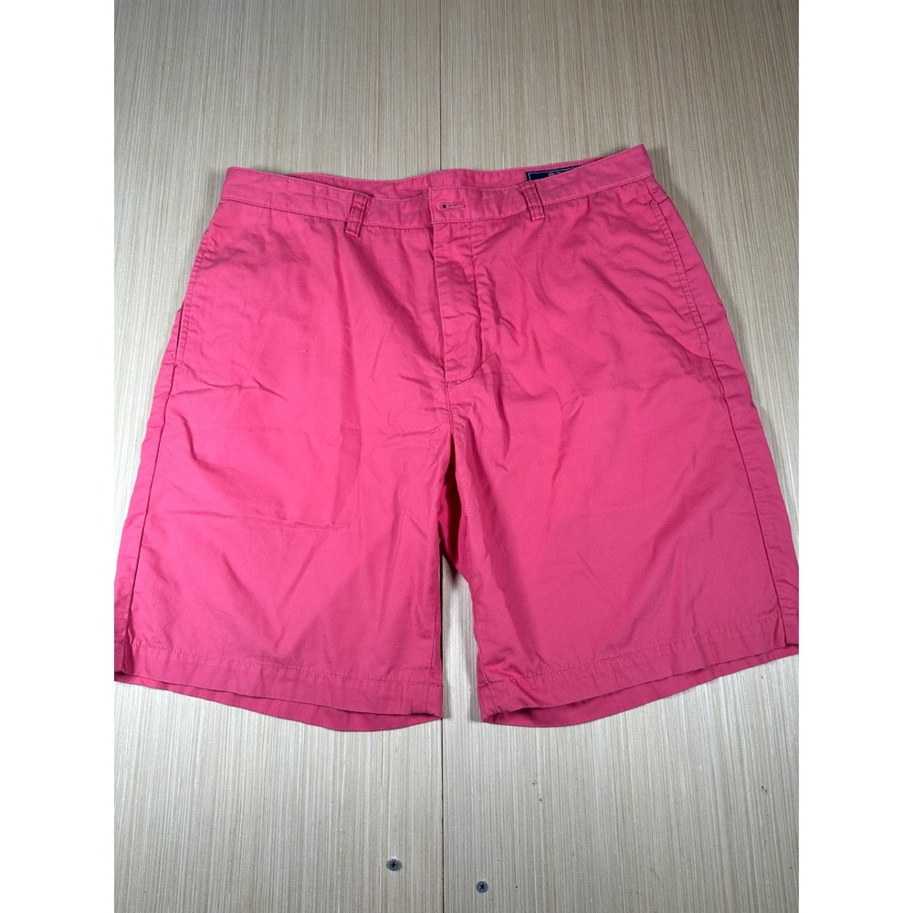 Vineyard‎ Vines By Shep And Ian Chino Shorts Mens 34 Pink Cotton Logo Flat Front